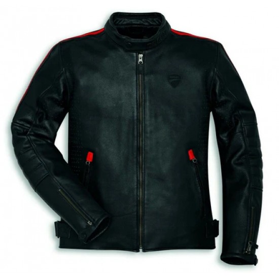 DUCATI MOTORCYCLE DARK KNIGHT LEATHER RACING JACKET