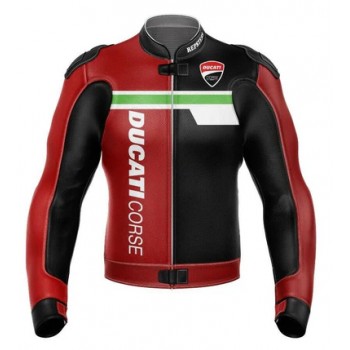 DUCATI CORSE MOTORCYCLE LEATHER RACING JACKET