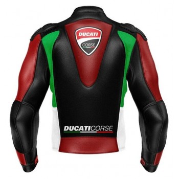 DUCATI CORSE MOTORCYCLE LEATHER RACING JACKET