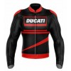 DUCATI CORSE BLACK MOTORCYCLE LEATHER RACING JACKET