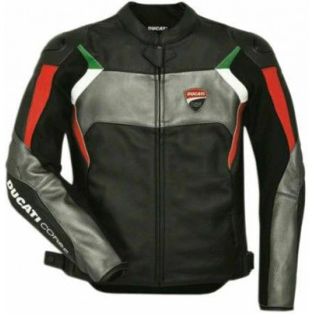 DUCATI CORSE MOTORCYCLE LEATHER RACING JACKET