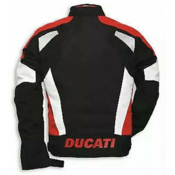 DUCATI BLACK MOTORCYCLE LEATHER RACING JACKET