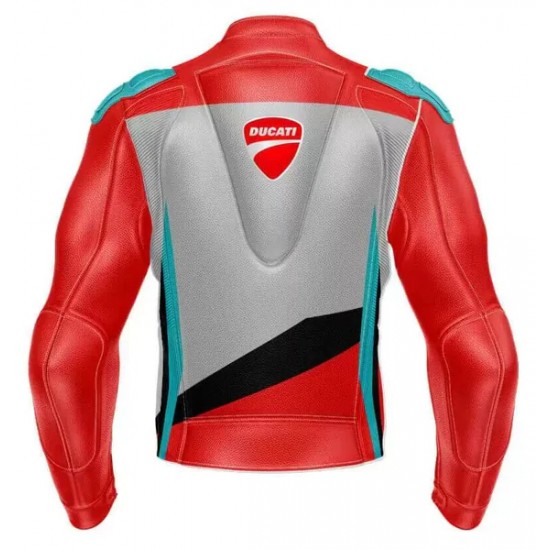 DUCATI MOTORCYCLE LEATHER RACING JACKET