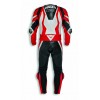 Custom Ducati Corse Motorcycle Leather Racing Suit White Red