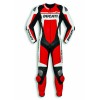 Custom Ducati Motorbike Leather Racing Suit Red Black White Back