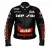 Honda Rapsol HRC Custom Motorbike Leather Racing Jacket Black