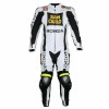 Custom Honda San Carlo Motorcycle Leather Racing Suit White Black Yellow