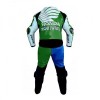 Honda Moriwaki Custom Motorcycle Leather Racing Suit Green Blue White