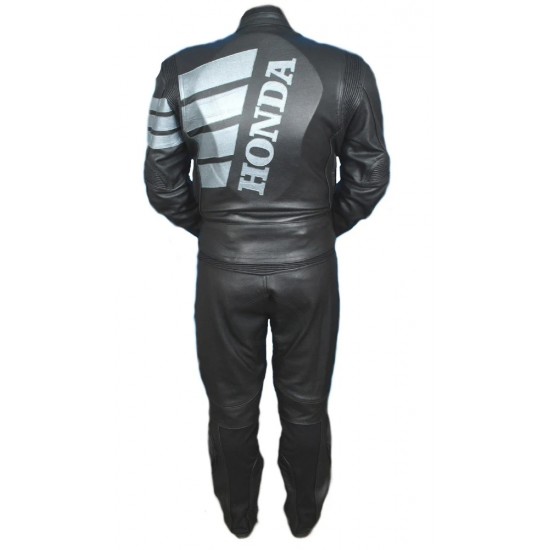 HONDA MOTORCYCLE BLACK LEATHER RACING SUIT SIZE XXL