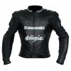 Custom Kawasaki Ninja Motorcycle Leather Racing Jacket Black