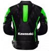 Kawasaki Ninja Custom Motorbike Leather Racing Jacket Black Green