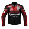 RED AND BLACK MOTORCYCLE LEATHER RACING JACKET