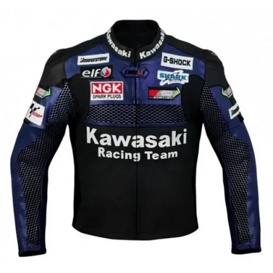 NEW MOTORCYCLE BLUE KA LEATHER RACING JACKET CE APPROVED PROTECTION