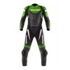 Custom Kawasaki Motorcycle Leather Racing Suit Black Green