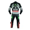 Custom Kawasaki Ninja Monster Motorcycle Leather Racing Suit Black Green Red